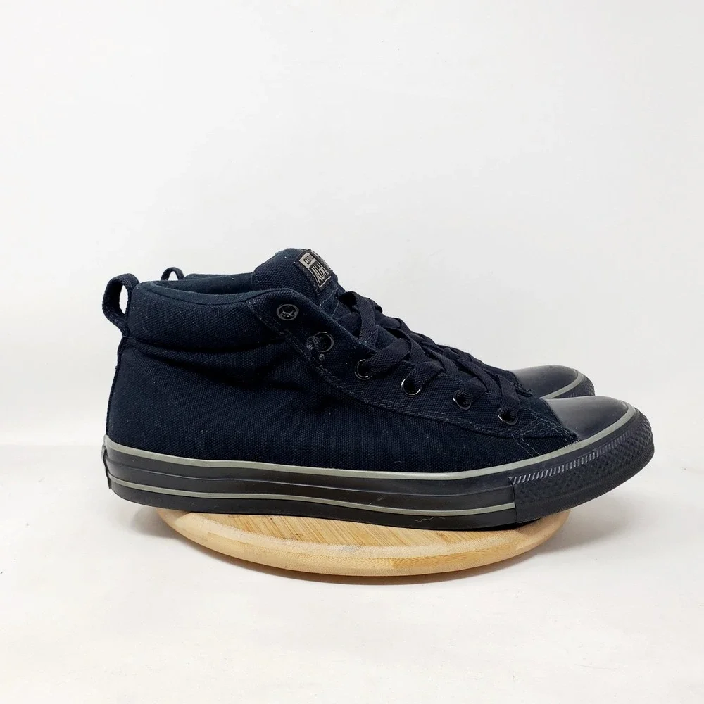 Converse Chuck Taylor All Star Street Mid Shoes Mens 10.5 Black Sneaker - Picture 7 of 13